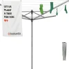 Pyykinkuivausteline Brabantia Lift-O-Matic Advance 50 m metallinen maaterä + suojapussi + pyykkipoikapussi