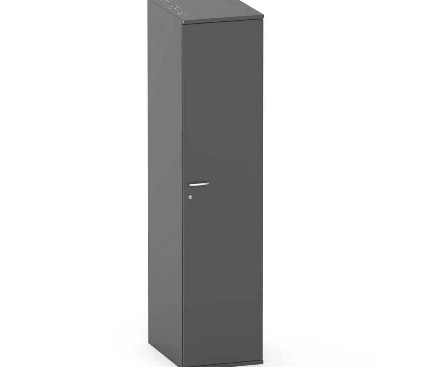 Pyykkikaappi Polaria 400x1700x530 mm sylinterilukko 3 koria + 2 hyllyä harmaa eri vaihtoehtoja
