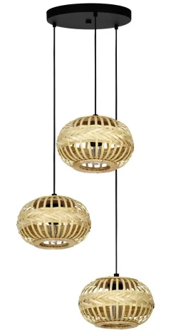 Riippuvalaisin Eglo Amsfield 1, 3xE27, 40W, bambu, IP20