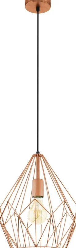 Riippuvalaisin Eglo Carlton Ø31cm kupari