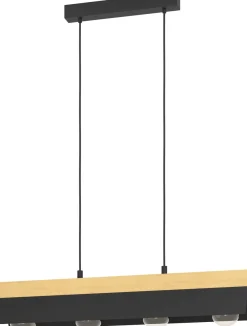 Riippuvalaisin Eglo Tarrafo 4x40W 88x15cm musta/puu