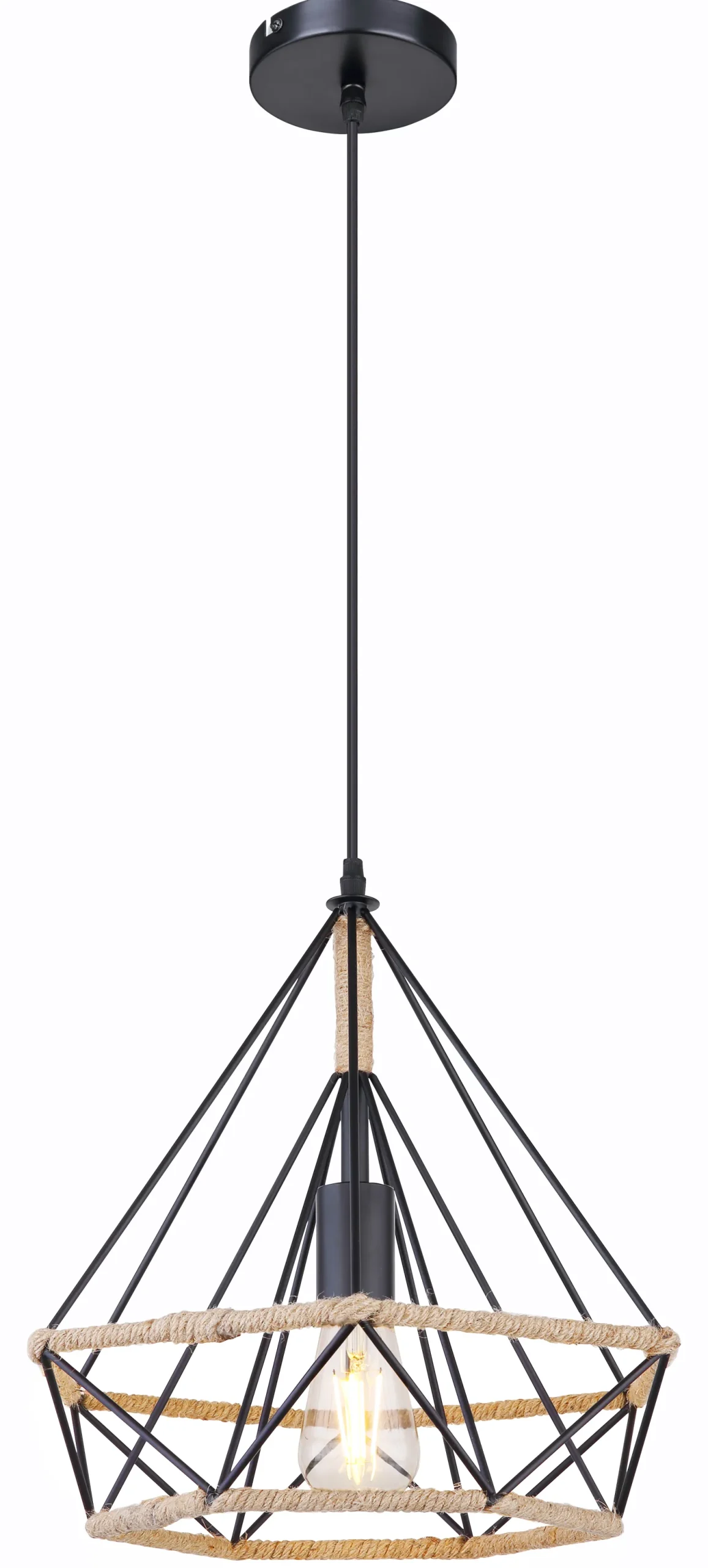 Riippuvalaisin Globo Ulleu Ø38cm 60W ruskea/musta