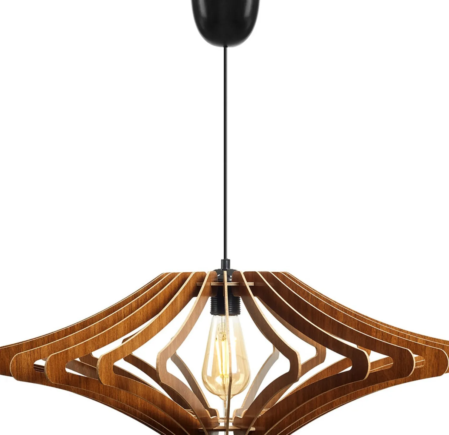 Riippuvalaisin Linento Lighting 171, ø47cm, E27, max. 40W, pähkinä