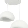 Riippuvalaisin Linento Lighting Loval 50-50-T-Luna, 2-osainen, valkoinen