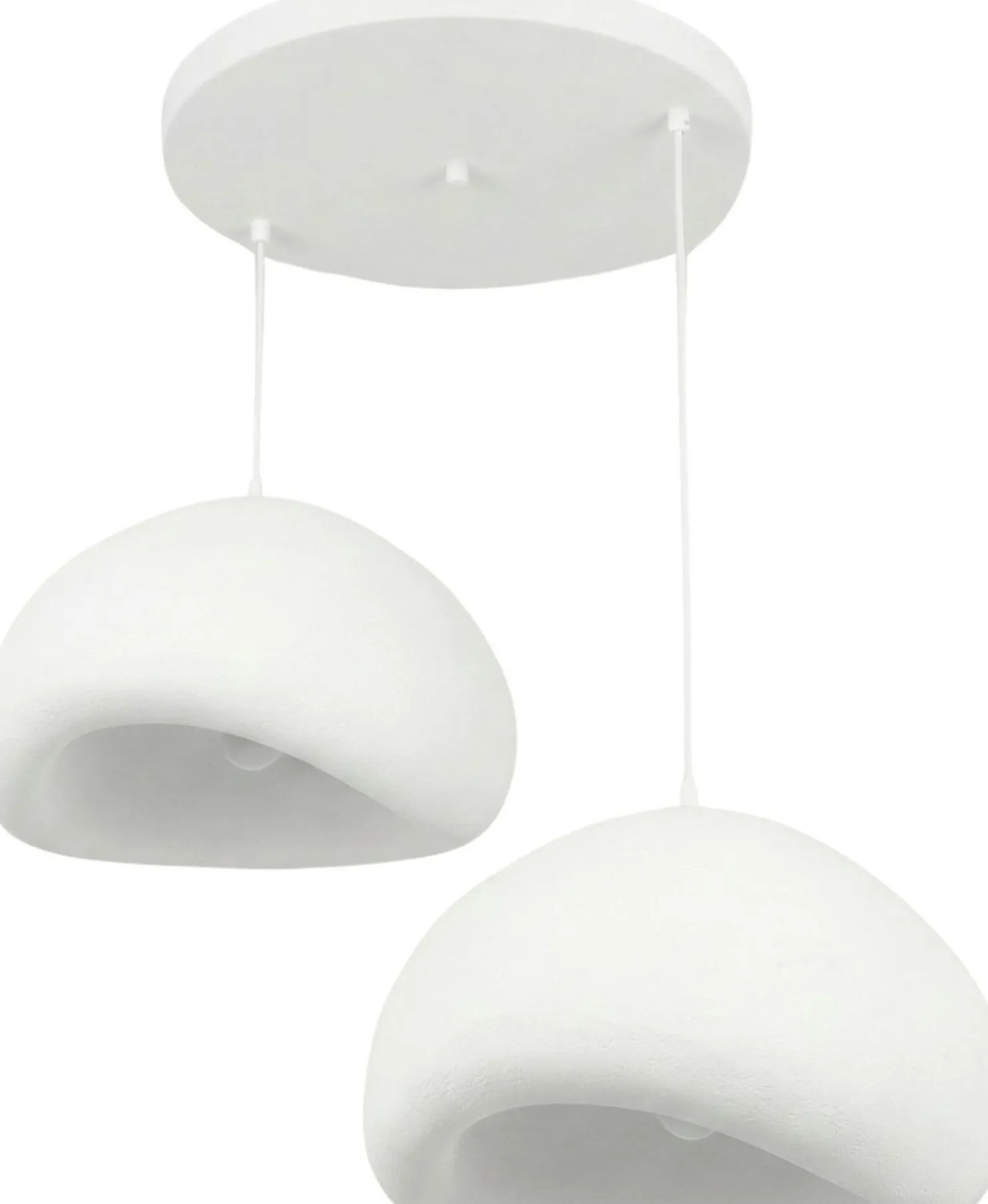 Riippuvalaisin Linento Lighting Loval 50-50-T-Luna, 2-osainen, valkoinen