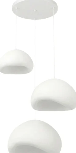 Riippuvalaisin Linento Lighting Loval Set-T-Luna, 3-osainen, valkoinen