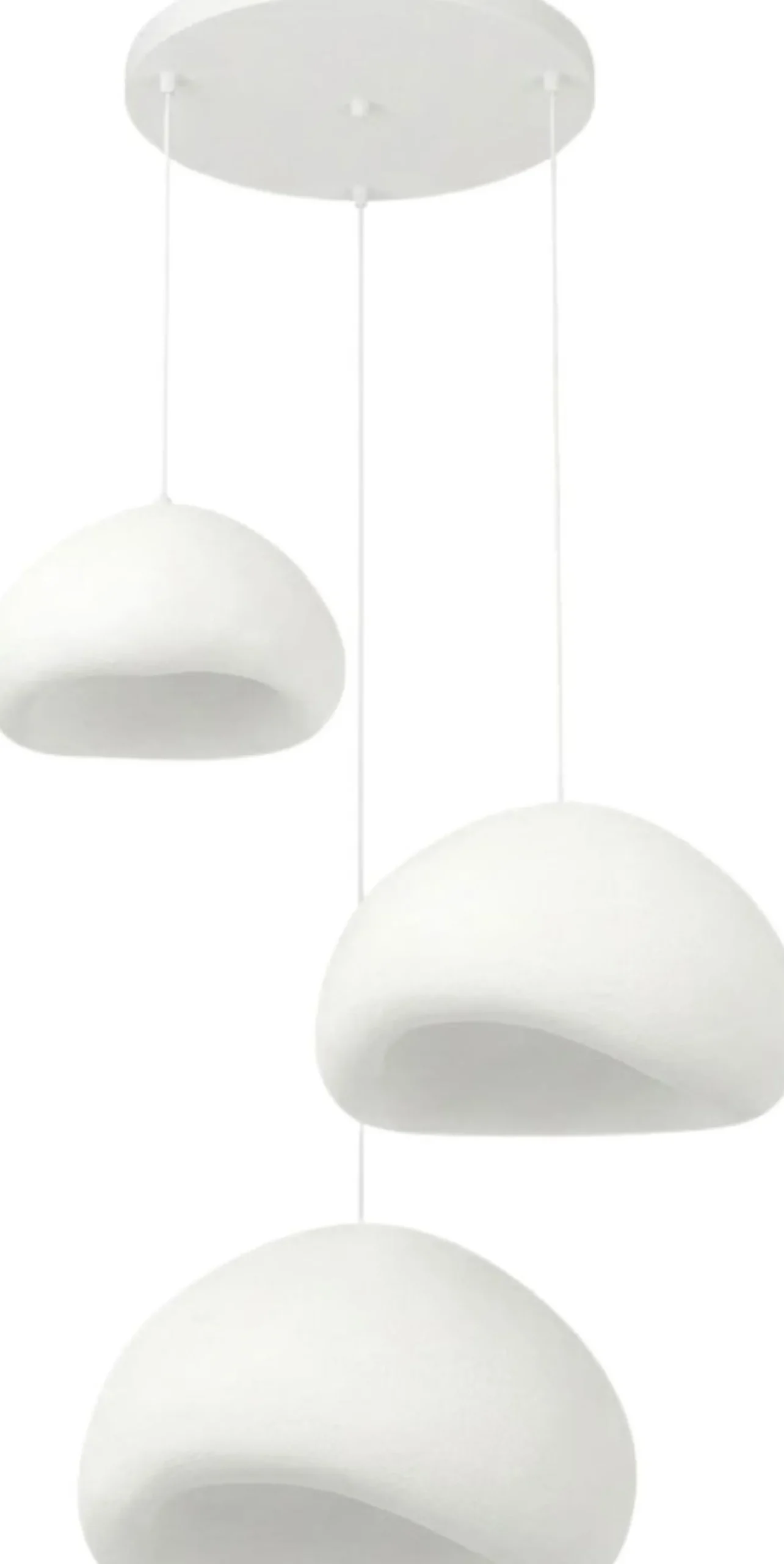 Riippuvalaisin Linento Lighting Loval Set-T-Luna, 3-osainen, valkoinen