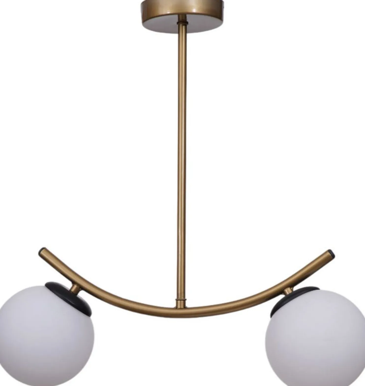 Riippuvalaisin Linento Lighting Velvet 2-osainen valkoinen/kulta