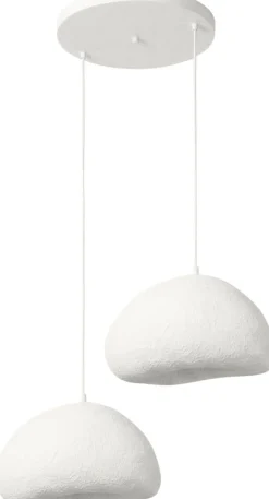 Riippuvalaisin Linento Lighting Loval 40-40-T-Nua, 2-osainen, valkoinen