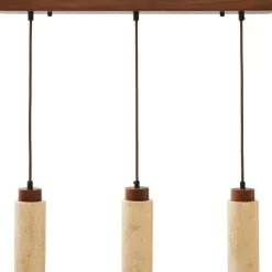Riippuvalaisin Linento Lighting Babil R, 3-osainen, GU10, IP20, max. 10W, tummanruskea/beige