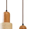 Riippuvalaisin Linento Lighting Loer-B, 2-osainen, E27, max. 40W, IP20, tammi/beige