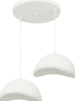 Riippuvalaisin Linento Lighting Luna 50-50-T, 2-osainen, valkoinen