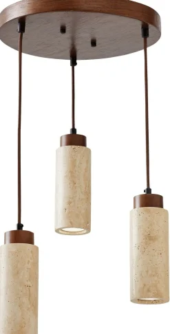 Riippuvalaisin Linento Lighting Babil C, 3-osainen, GU10, IP20, max. 10W, tummanruskea/beige