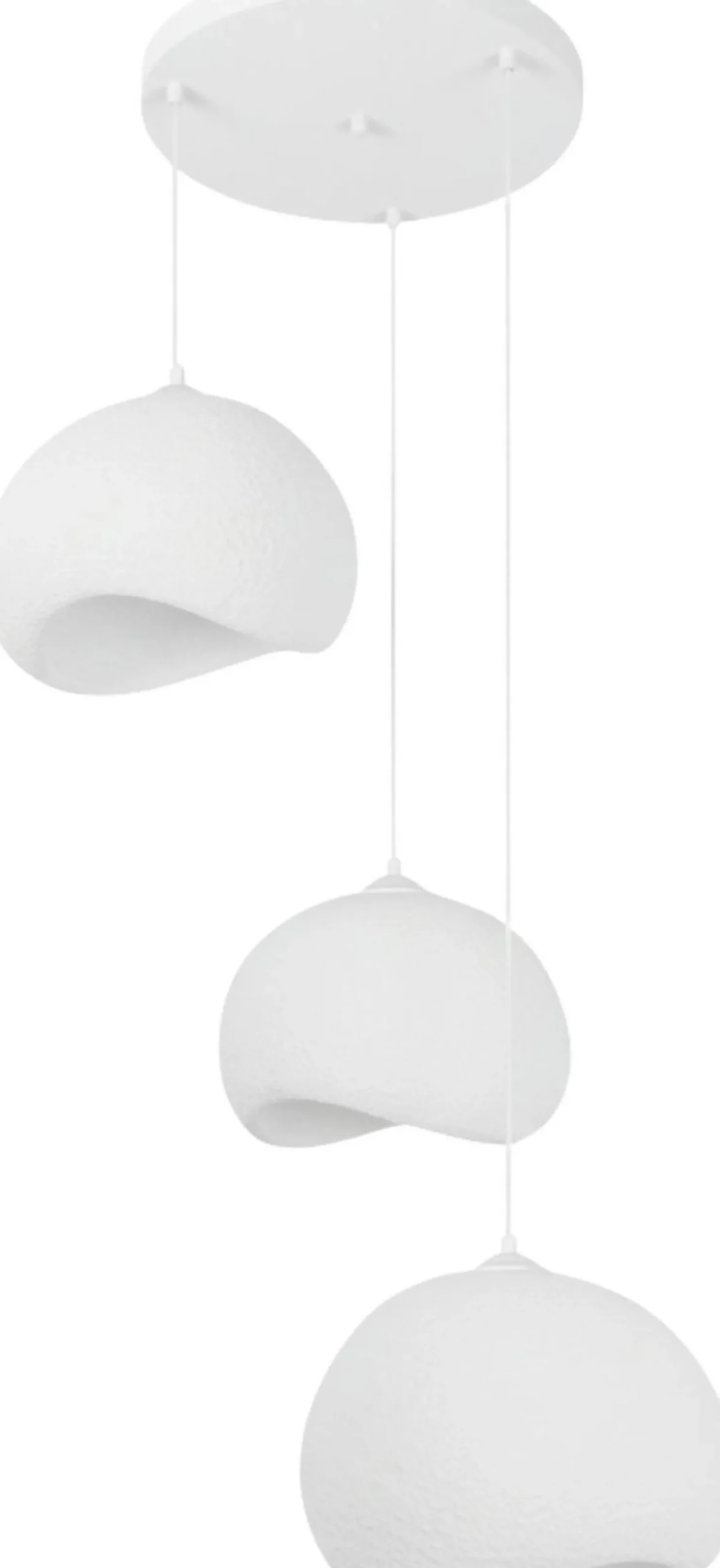 Riippuvalaisin Linento Lighting Yontu 3-osainen valkoinen