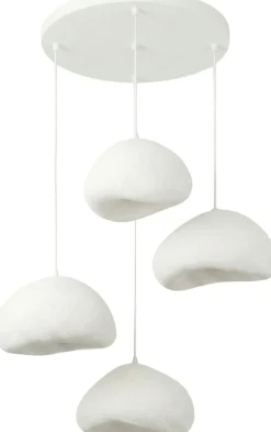 Riippuvalaisin Linento Lighting Loval Set-Lora-50-4-T-Nua, 4-osainen, valkoinen