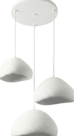 Riippuvalaisin Linento Lighting Lora Set-T-Luna, 3-osainen, valkoinen