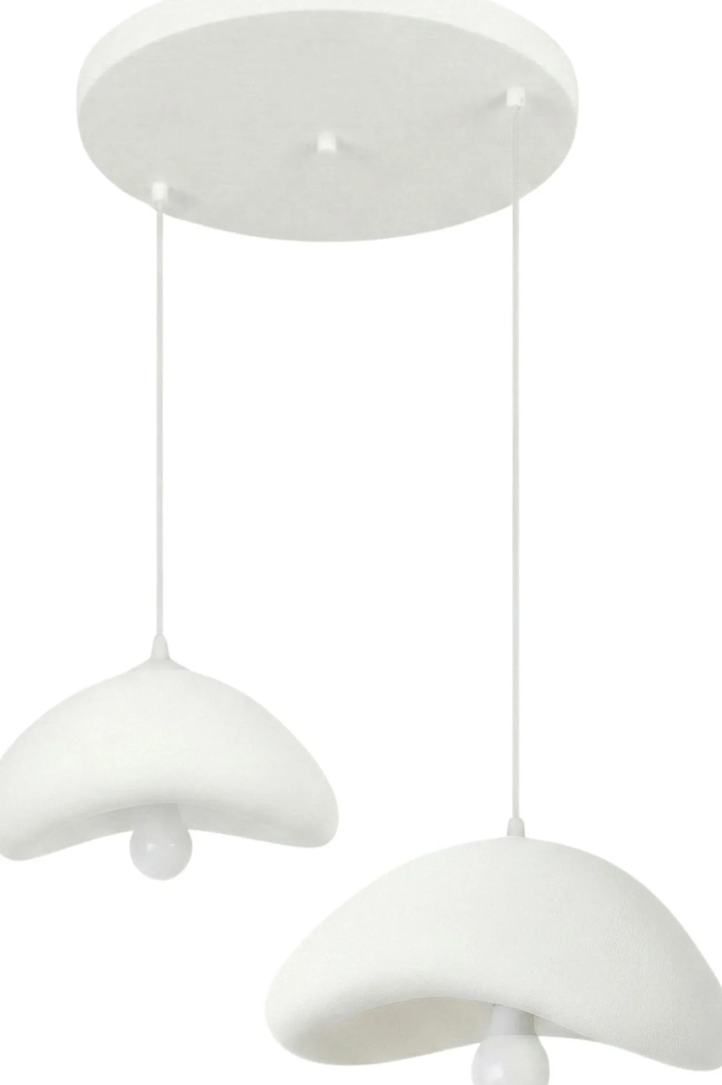 Riippuvalaisin Linento Lighting Luna 30-40-T-Nua, 2-osainen, säädettävä korkeus, valkoinen