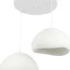 Riippuvalaisin Linento Lighting Lora 50-50-T-Luna, 2-osainen, valkoinen