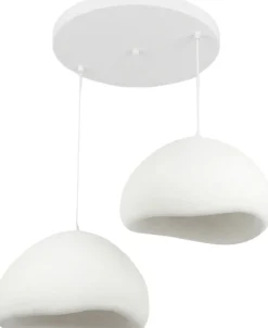 Riippuvalaisin Linento Lighting Lora 50-50-T-Luna, 2-osainen, valkoinen