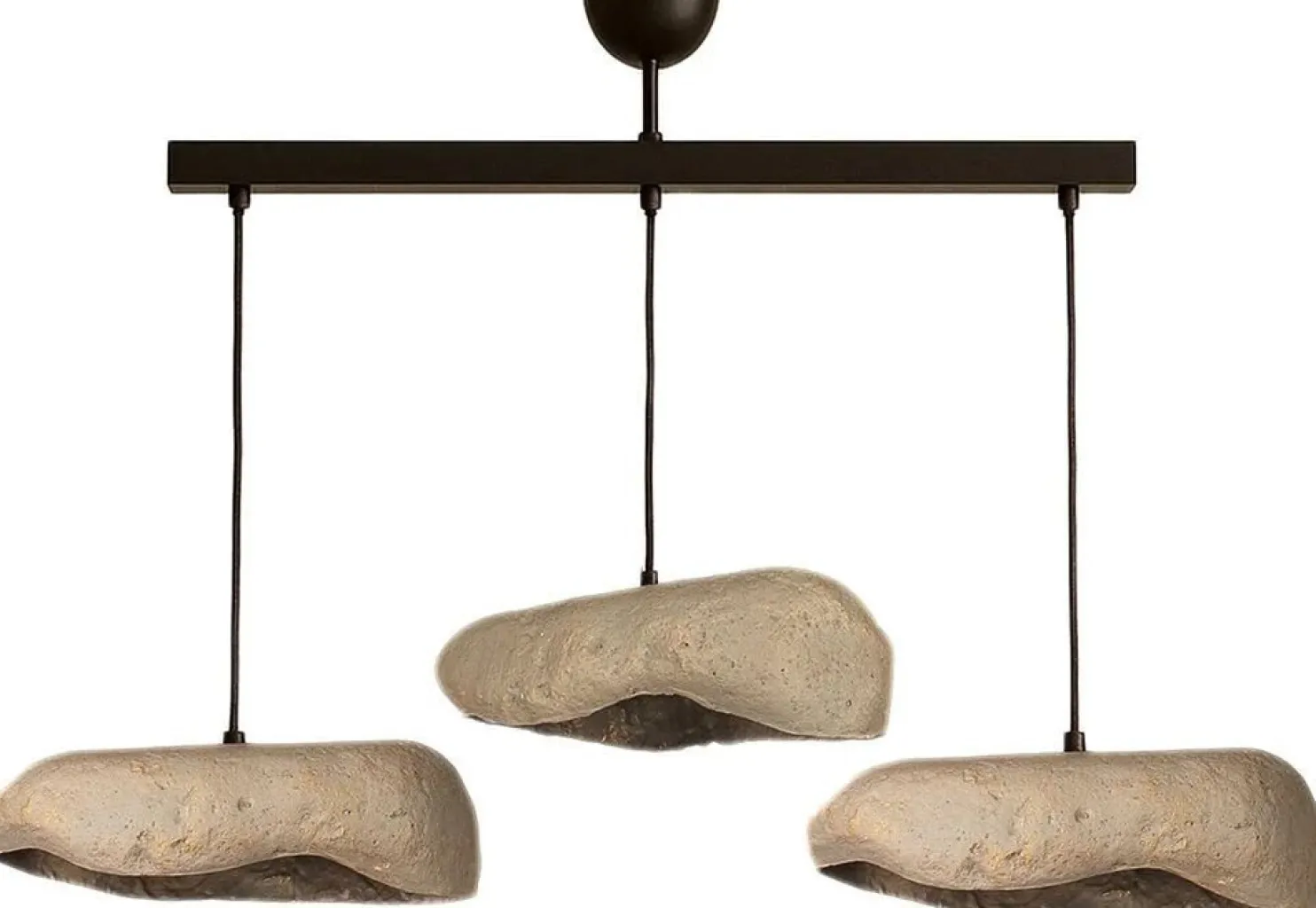 Riippuvalaisin Linento Lighting BK196 3-osainen musta/harmaa