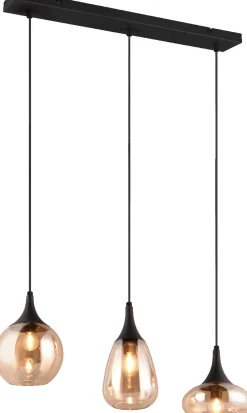 Riippuvalaisin Trio Lumina, 3-os, E14, mattamusta/meripihka