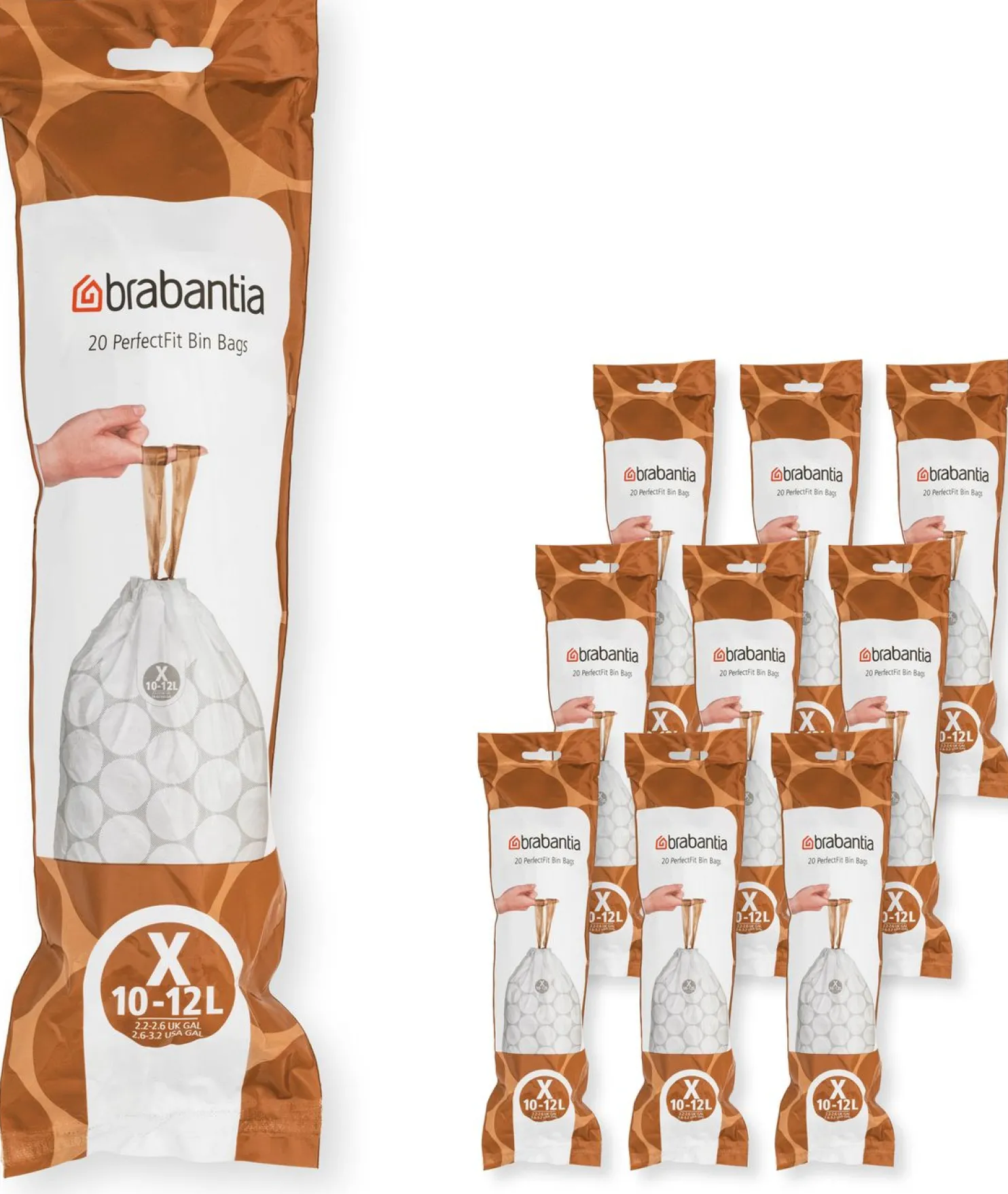 Roskapussi Brabantia PerfectFit X, 10-12L,200kpl