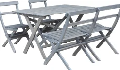 Ruokailuryhmä Baltic Garden Knohult 125cm pöytä + 2 tuolia + sohva er värejä