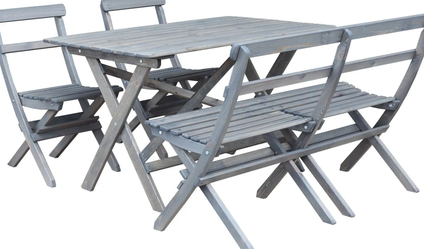 Ruokailuryhmä Baltic Garden Knohult 125cm pöytä + 2 tuolia + sohva er värejä