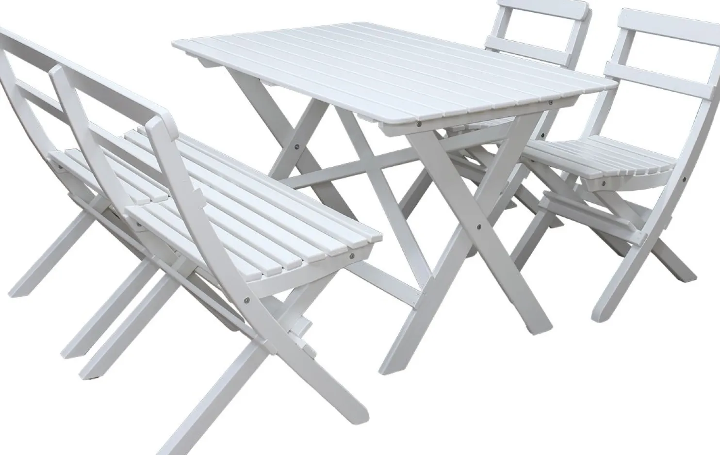 Ruokailuryhmä Baltic Garden Knohult 125cm pöytä + 2 tuolia + sohva er värejä