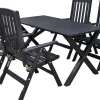 Ruokailuryhmä Baltic Garden Scottsdale 150cm pöytä + 4 tuolia musta