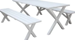 Ruokailuryhmä Baltic Garden Scottsdale 190cm pöytä + 2 penkkiä er värejä