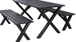 Ruokailuryhmä Baltic Garden Scottsdale 190cm pöytä + 2 penkkiä er värejä