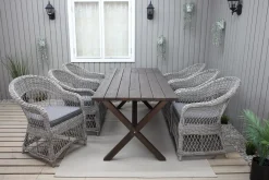 Ruokailuryhmä Baltic Garden, 190x86cm Scottsdale-pöytä + 6 Rosie-tuolia