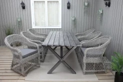 Ruokailuryhmä Baltic Garden, 190x86cm Scottsdale-pöytä + 6 Rosie-tuolia