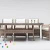 Ruokailuryhmä Linento Garden Cenova pöytä + 4 tuolia beige