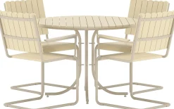 Ruokailuryhmä Venture Home Holmsund, ø100cm, 4-istuttava, vaalea beige