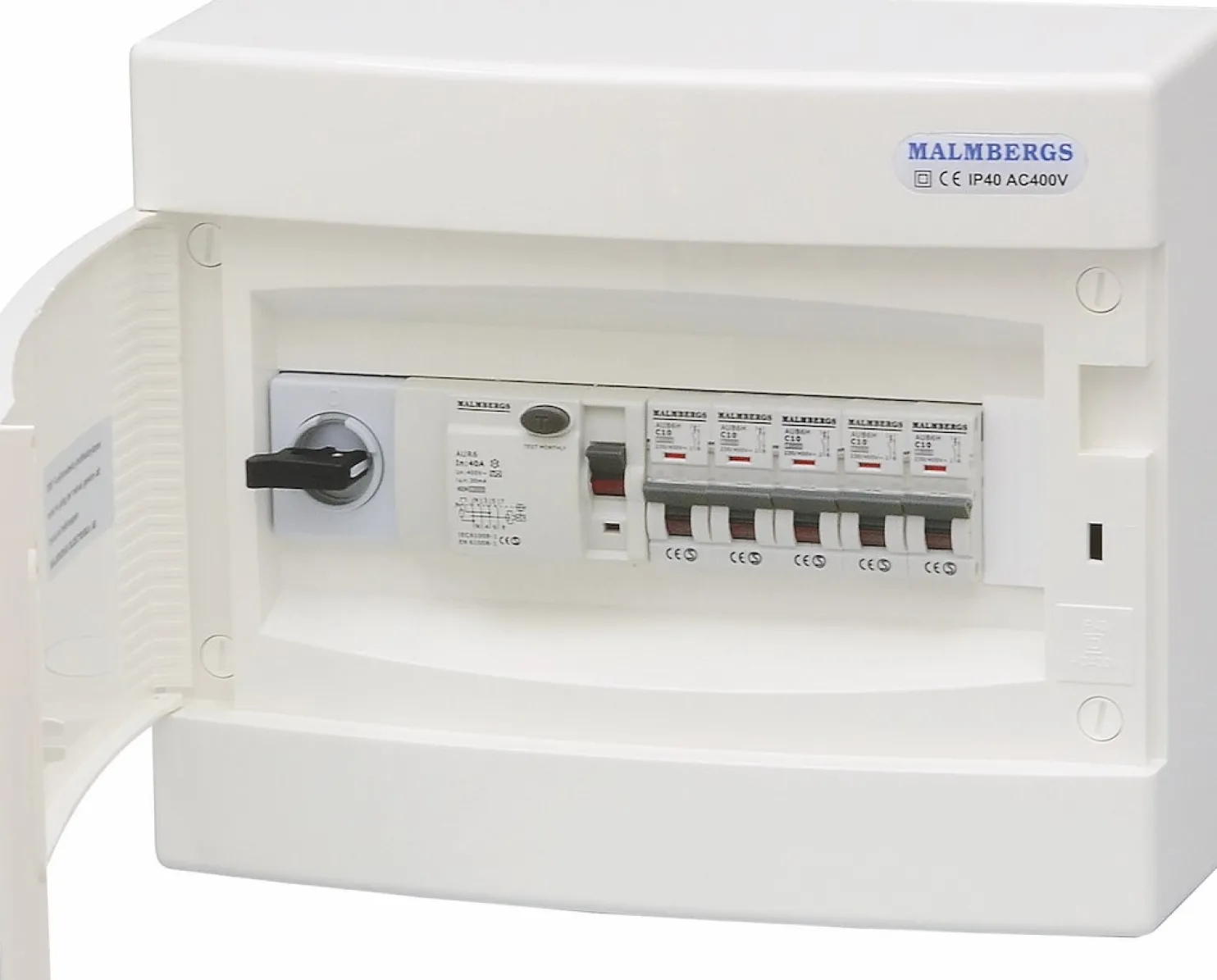 Ryhmäkeskus Malmbergs 1x12 modulia, IP40, pinta-asennus