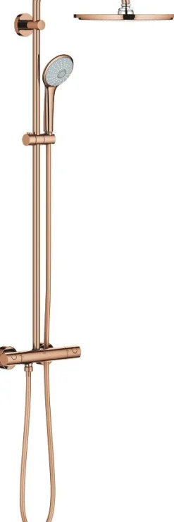 Sadesuihkusetti Grohe Euphoria System 310, termostaattihanalla, suihkupää ⌀310mm, vettä säästävä, hierova suihku, kupari