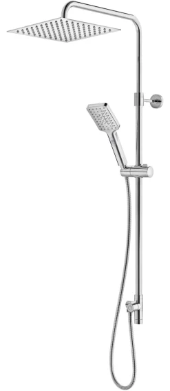 Sadesuihkusetti Gustavsberg Square kulmikas 250 mm ylä- ja käsisuihku kromi