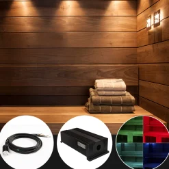 Saunan laudevalaistussarja Cariitti VPL30C-G217 LED-värinvaihtoprojektorilla + 17 kuitua