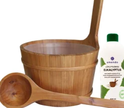 Saunasetti Emendo kiulu + kauha + Eukalyptus 500 ml