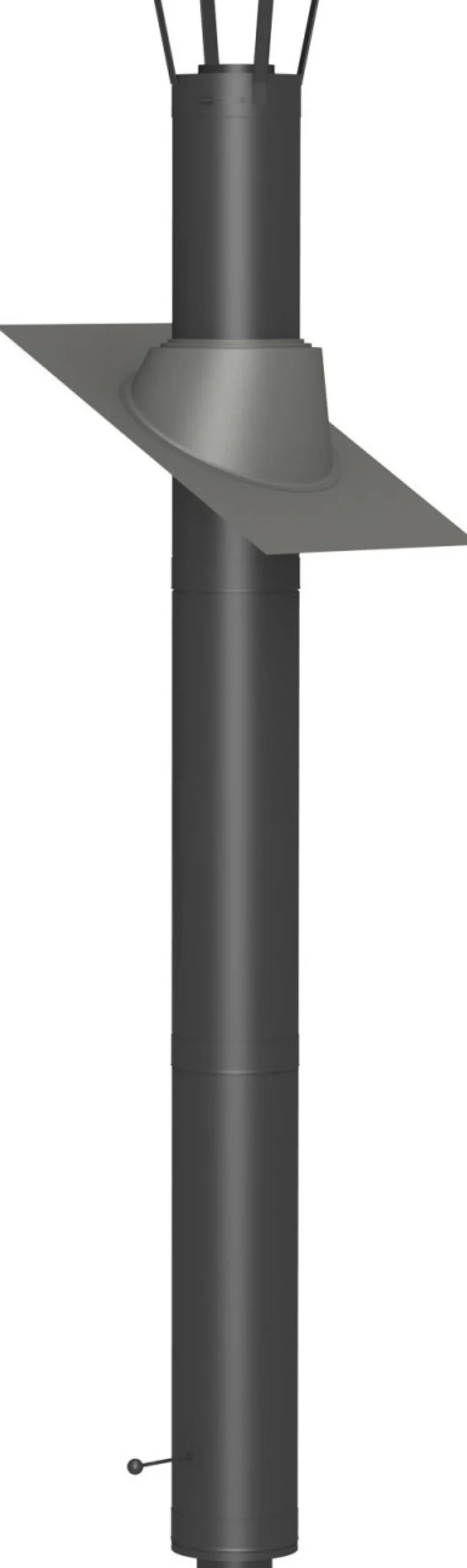 Savupiippu/takan piippu Jeremias 3m, Ø130mm, musta