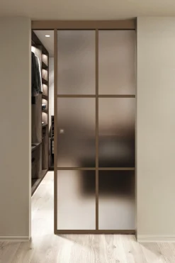 Seinäkiinnitteinen liukuovi Hietakari Inne W1P Paris, soft closing -mekanismilla, mittatilaus, eri vaihtoehtoja