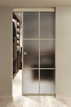 Seinäkiinnitteinen liukuovi Hietakari Inne W1P Paris, soft closing -mekanismilla, mittatilaus, eri vaihtoehtoja