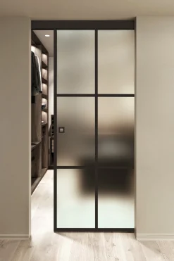 Seinäkiinnitteinen liukuovi Hietakari Inne W1P Paris, soft closing -mekanismilla, mittatilaus, eri vaihtoehtoja