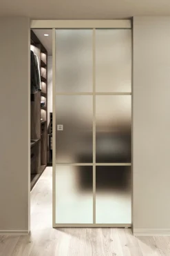 Seinäkiinnitteinen liukuovi Hietakari Inne W1P Paris, soft closing -mekanismilla, mittatilaus, eri vaihtoehtoja