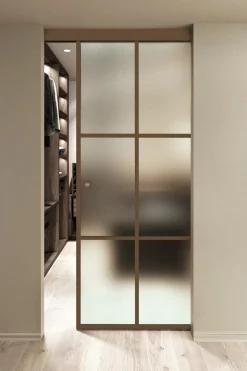 Seinäkiinnitteinen liukuovi Hietakari Inne W1P Paris, soft closing -mekanismilla, mittatilaus, eri vaihtoehtoja