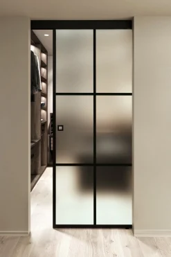 Seinäkiinnitteinen liukuovi Hietakari Inne W1P Paris, soft closing -mekanismilla, mittatilaus, eri vaihtoehtoja