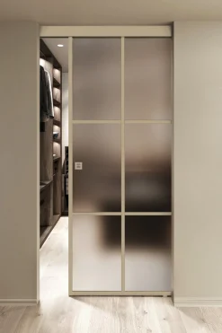 Seinäkiinnitteinen liukuovi Hietakari Inne W1P Paris, soft closing -mekanismilla, mittatilaus, eri vaihtoehtoja