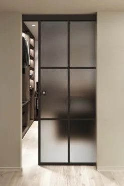 Seinäkiinnitteinen liukuovi Hietakari Inne W1P Paris, soft closing -mekanismilla, mittatilaus, eri vaihtoehtoja